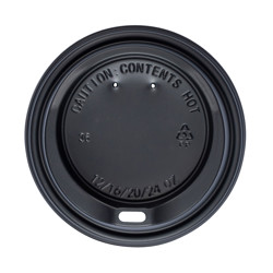 Jovials PP Dome Sipper Lid, Black, Fits 10-24 oz, 93 mm