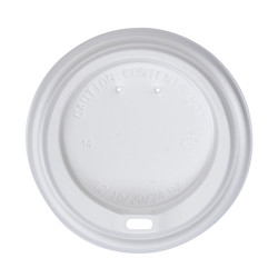 Jovials PP Dome Sipper Lid, White, Fits 10-24 oz, 93 mm