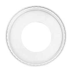 Jovials PET Dome Lid with Wide Hole, Clear, Fits 9 oz Squat and 12 oz