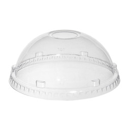 Jovials PET Dome Lid with Small Hole, Clear, Fits 32 oz
