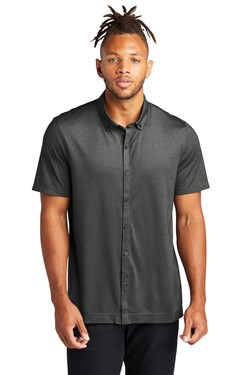 Mercer and Mettle Stretch Pique Full-Button Polo MM1006