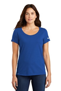 Nike Ladies Dri-FIT Cotton-Poly Scoop Neck Tee. NKBQ5234