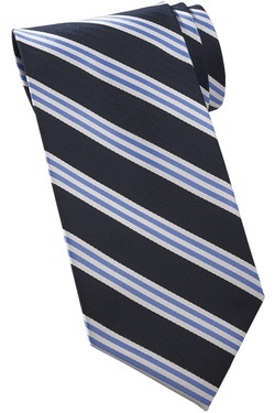 Neckwear Quilted Stripe Tie - 100% Silk QS00
