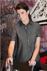 G1A Detroit Striped Short-Sleeve Denim Shirt SKS003