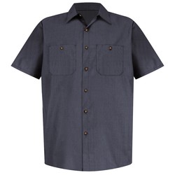 Men's Geometric Micro-Check Work Shirt SP24GB