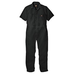M DICKIES POPLIN SS COVERALL BK 3399BK