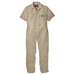 M DICKIES POPLIN SS COVERALL KH 3339KH