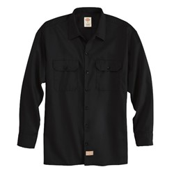 M DICKIES TWILL LS SHIRT ORGNL BK 5574BK