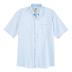 M DOW OXFORD SS SHIRT BLUE STRIPE SSS46B