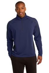 Sport-Tek Sport-Wick Stretch Half-Zip Colorblock Pullover. ST851
