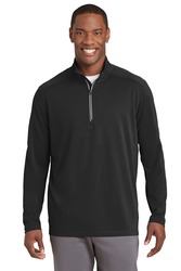 Sport-Tek Sport-Wick Textured Quarter-Zip Pullover.  ST860