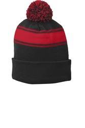 Sport-Tek Stripe Pom Pom Beanie. STC28