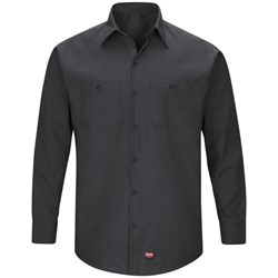Red Kap Men's Long Sleeve MIMIX Work Shirt - SX10BK