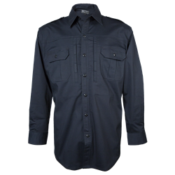 Tact Squad Long Sleeve 65-35 Poly-Cotton Rip-Stop Tactical Shirt Black T8512BK