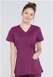 Cherokee Workwear WW Professionals Maternity Mock Wrap Top WW685