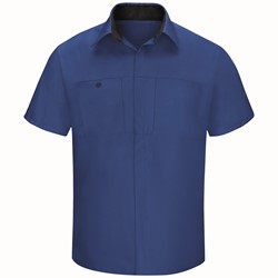 Men's Short Sleeve Performance Plus Shop Shirt With Oilblok Technology SY42RB