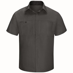 Men's Short Sleeve Performance Plus Shop Shirt With Oilblok Technology SY42CB
