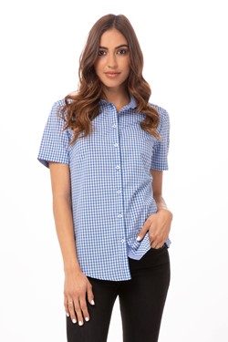 Modern Gingham Short Sleeve Dress Shirt