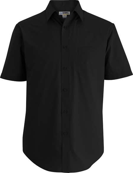Mens Essential Broadcloth Shirt Short Sleeve 1314
