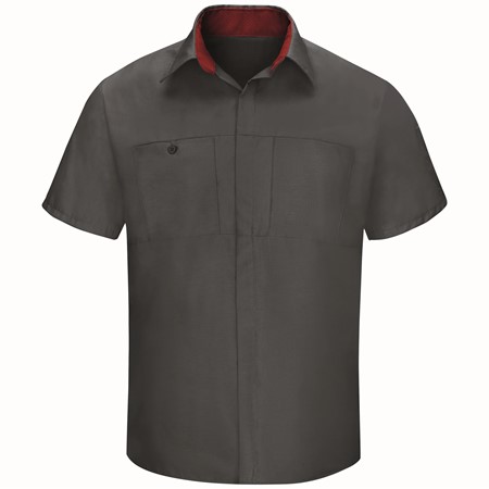 Men's Short Sleeve Performance Plus Shop Shirt With Oilblok Technology SY42CF
