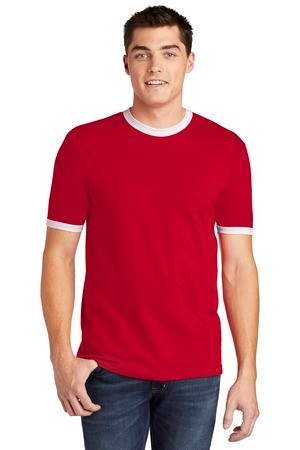 American Apparel  Fine Jersey Ringer T-Shirt. 2410W