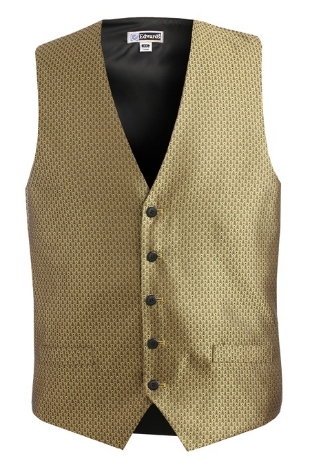 Men's Diamond Brocade Vest 4390