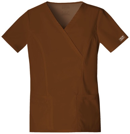 Cherokee Workwear Mock Wrap Top 4728
