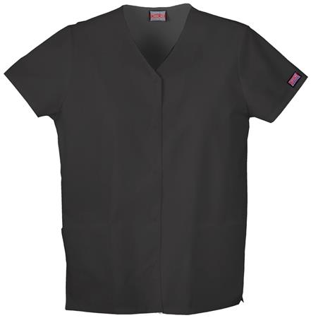 Cherokee Workwear Snap Front V-Neck Top 4770