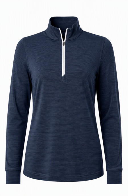 OOBE Women's Durant Striped Quarter Zip Pullover - OBV1NS