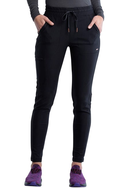 Cherokee Form Mid Rise Tapered Leg Drawstring Pant - CK095P