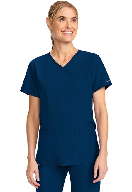 Cherokee Maternity Mock Wrap V-Neck Top - CK701A