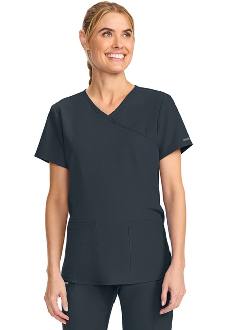 Cherokee Maternity Mock Wrap V-Neck Top - CK701A