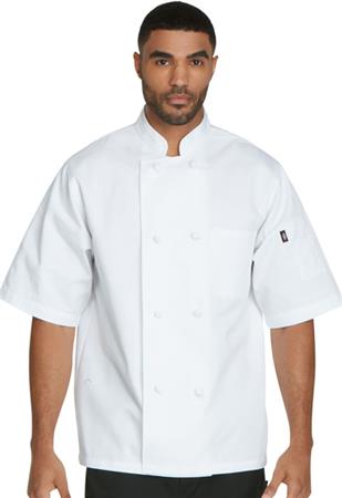 Unisex Classic Knot Button Chef Coat S/S DC48