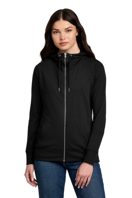 District Women's Featherweight French Terry Full-Zip Hoodie DT673