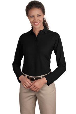Port Authority Ladies Long Sleeve Silk Touch Polo. L500LS