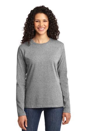 Port and Company Ladies Long Sleeve 5.4-oz 100% Cotton T-Shirt. LPC54LS