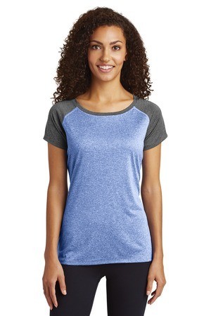 Sport-Tek  Ladies Heather-On-Heather Contender  Scoop Neck Tee. LST362