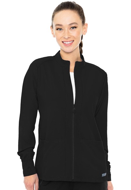 Med Couture Zip Front Warm-Up With Shoulder Yokes - MC2660