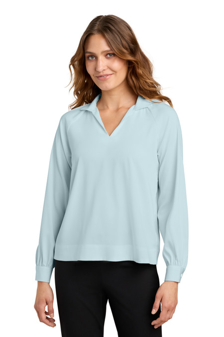 Mercer and Mettle Women's Long Sleeve Buttery Soft Popover Blouse MM2019