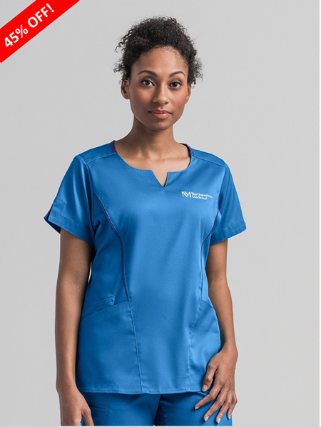 45% OFF - Women's Modern Piping Notch Neck Top - FINAL SALE - was $21.00 now $11.55