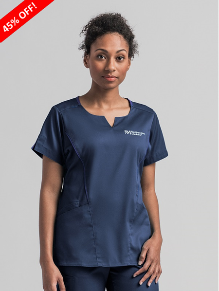 45% OFF - Women's Modern Piping Notch Neck Top-FINAL SALE - was $21.00 now $11.55