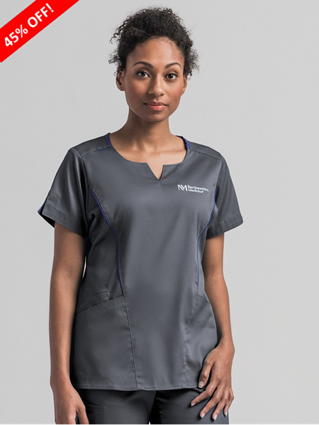 45% OFF - Women's Modern Piping Notch Neck Top - FINAL SALE - was $21.00 now $11.55