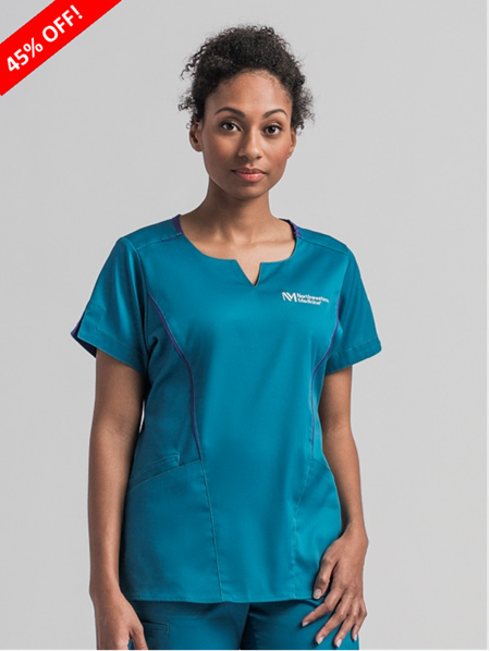 45% OFF - Women's Modern Piping Notch Neck Top-FINAL SALE - was $21.00 now $11.55
