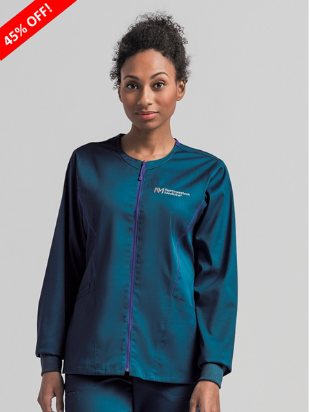 45% OFF - Women's Modern Zip Front Warm-Up Jacket -FINAL SALE -  was $26.25 now $14.44