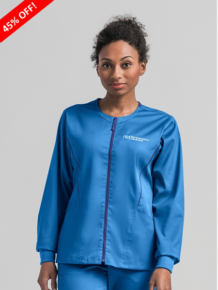 45% OFF - Women's Modern Zip Front Warm-Up Jacket -FINAL SALE -  was $26.25 now $14.44