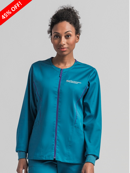 45% OFF - Women's Modern Zip Front Warm-Up Jacket -FINAL SALE -  was $26.25 now $14.44