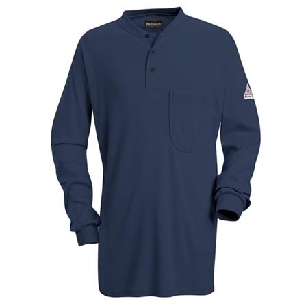 Long Sleeve Tagless Henley Shirt - EXCEL FR- SEL2