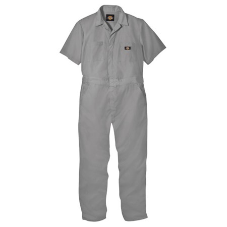 M DICKIES POPLIN SS COVERALL GY 3399GY