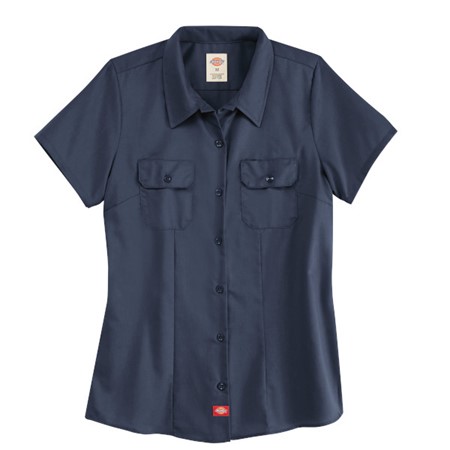 Dickies Women's Navy Short Sleeve Work Shirt FS57KH