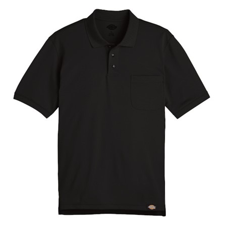 M DOW PKT SS POLO BLACK LS44BK